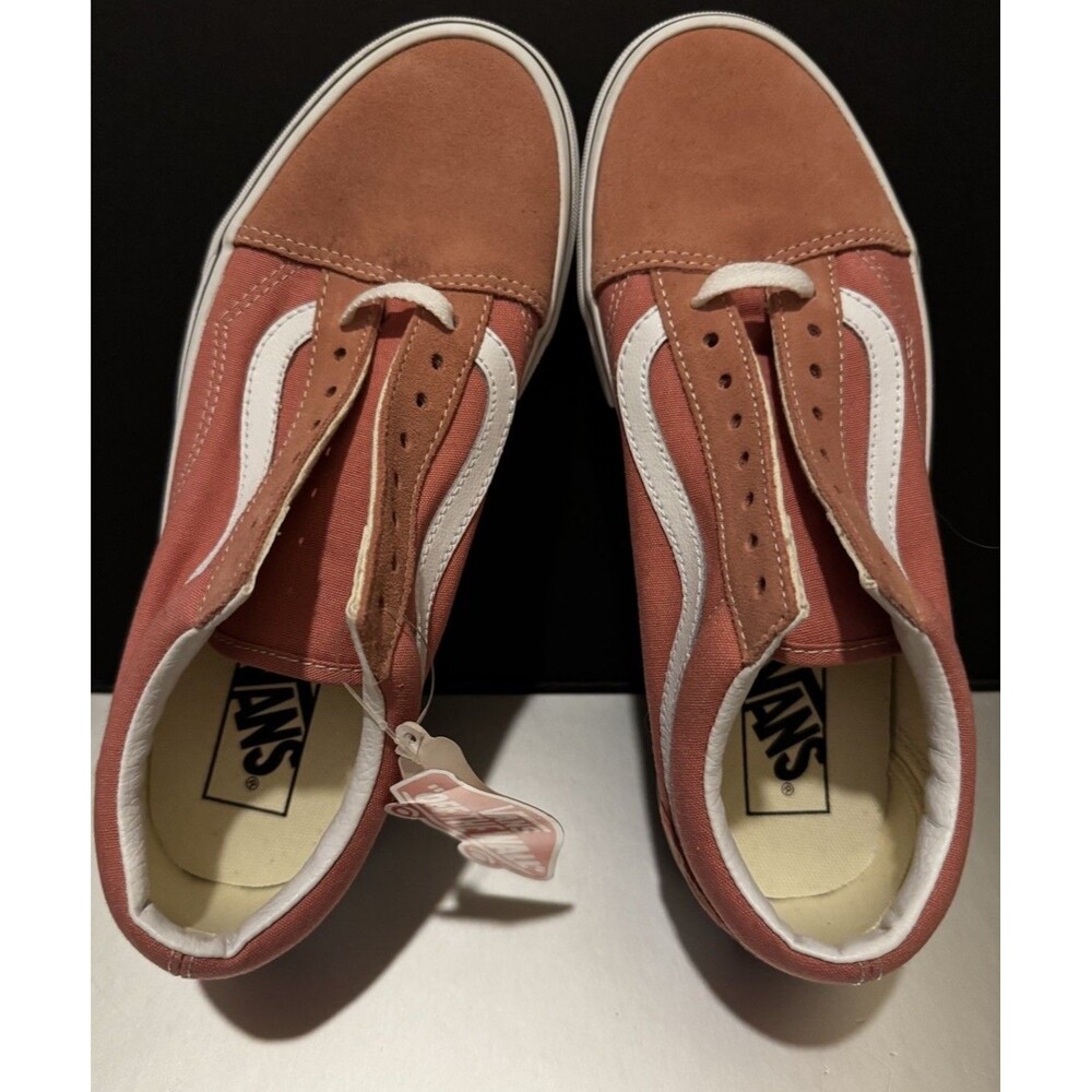 NWT Unisex Vans Old Skool Lo-Top Suede Sneakers - CORAL PINK M7 W8.5